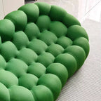 Canapé deux places alvéolé en tissu maille 3D, canapé de sol moderne de 75 pouces, vert