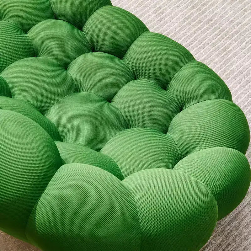 Canapé deux places alvéolé en tissu maille 3D, canapé de sol moderne de 75 pouces, vert