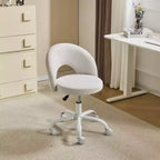 Karl Home | Fauteuil de bureau pivotant en coton et lin 24 W jaune clair