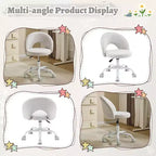 Karl Home | Fauteuil de bureau pivotant en coton et lin 24 W jaune clair