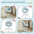 Karl Home | Fauteuil de bureau pivotant en coton et lin 24 W jaune clair