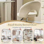 Karl Home | Fauteuil de bureau pivotant en coton et lin 24 W jaune clair