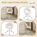 Karl Home | Fauteuil de bureau pivotant en coton et lin 24 W jaune clair