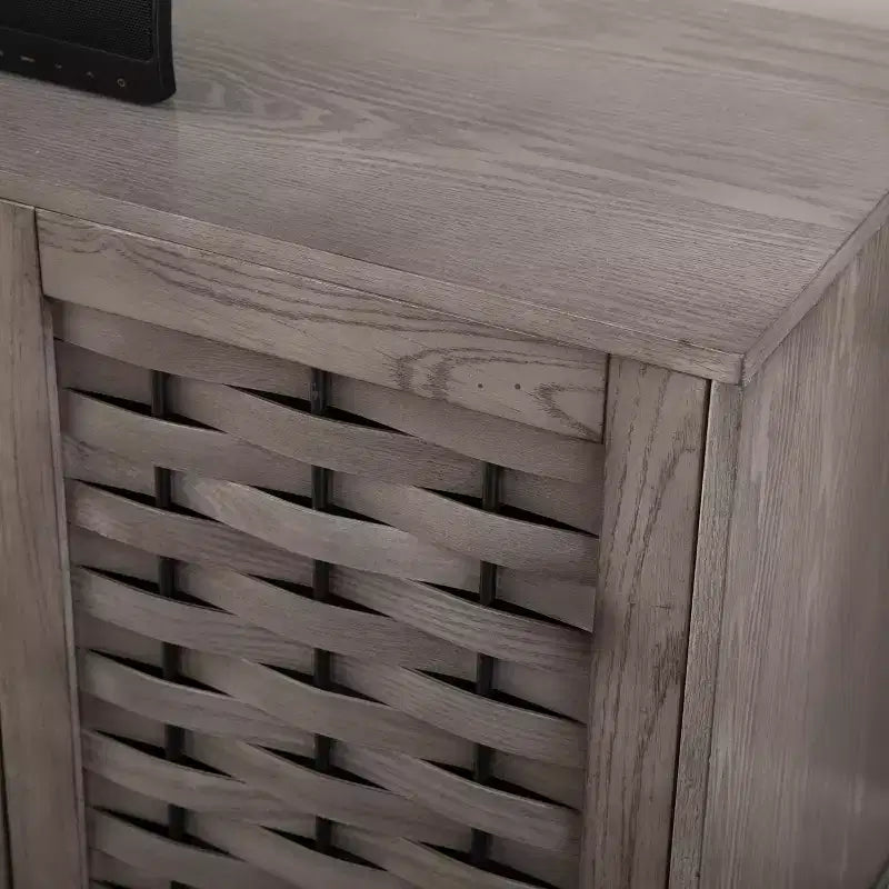 Meuble TV Akehurst avec rangement multimédia - Gris - SEI