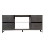Meuble TV Akehurst avec rangement multimédia - Gris - SEI