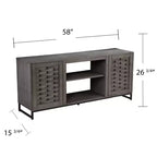 Meuble TV Akehurst avec rangement multimédia - Gris - SEI