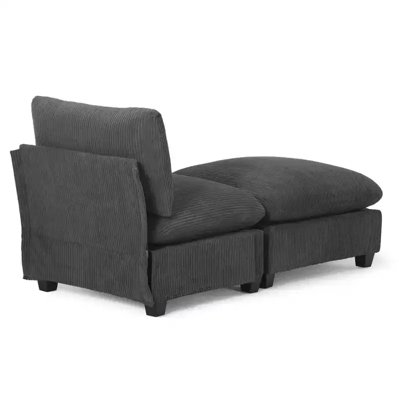 WestinTrends Hearthside Chaise Longue d'Intérieur 68,5 po en Velours Côtelé