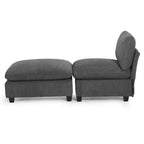 WestinTrends Hearthside Chaise Longue d'Intérieur 68,5 po en Velours Côtelé