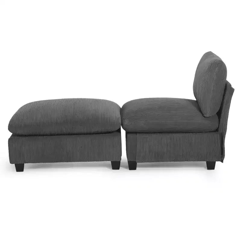 WestinTrends Hearthside Chaise Longue d'Intérieur 68,5 po en Velours Côtelé