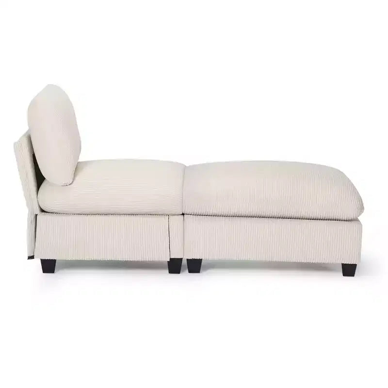 WestinTrends Hearthside Chaise Longue d'Intérieur 68,5 po en Velours Côtelé