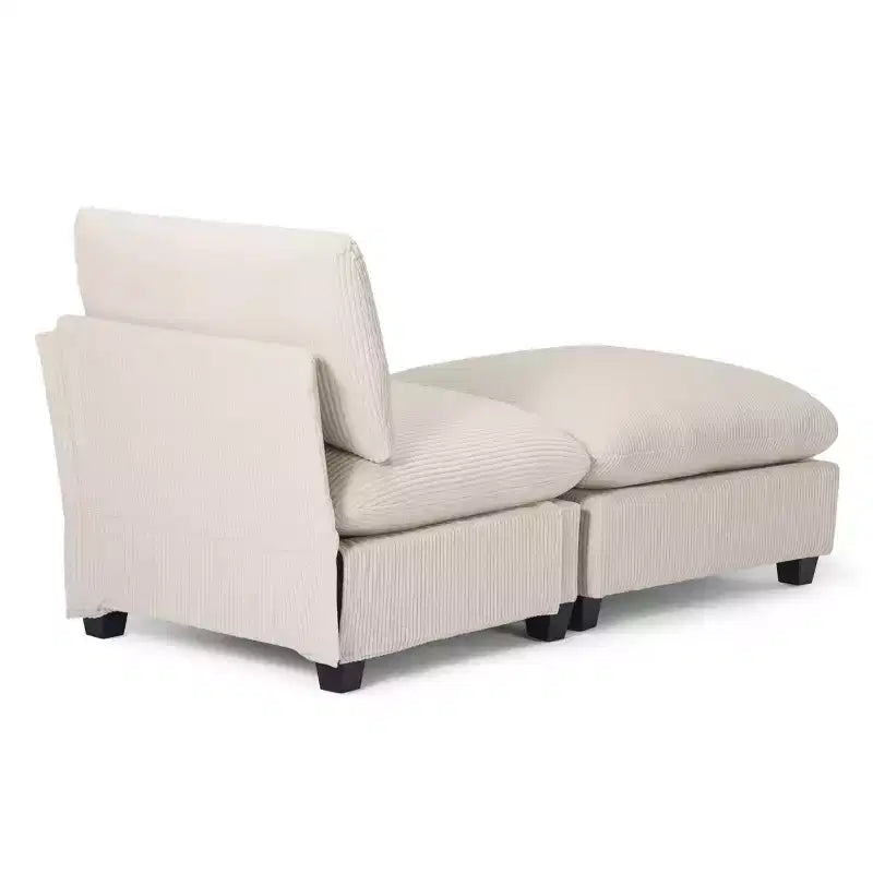 WestinTrends Hearthside Chaise Longue d'Intérieur 68,5 po en Velours Côtelé