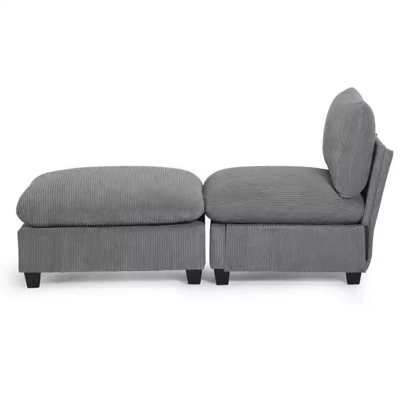 WestinTrends Hearthside Chaise Longue d'Intérieur 68,5 po en Velours Côtelé