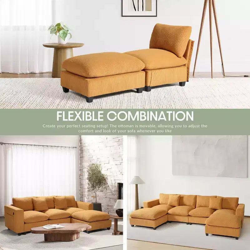 WestinTrends Hearthside Chaise Longue d'Intérieur 68,5 po en Velours Côtelé