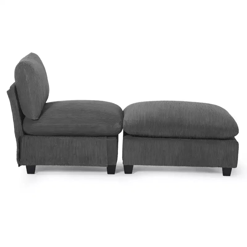 WestinTrends Hearthside Chaise Longue d'Intérieur 68,5 po en Velours Côtelé