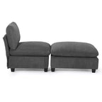 WestinTrends Hearthside Chaise Longue d'Intérieur 68,5 po en Velours Côtelé