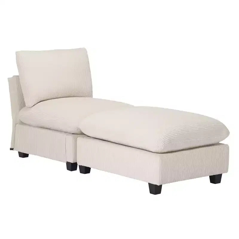 WestinTrends Hearthside Chaise Longue d'Intérieur 68,5 po en Velours Côtelé