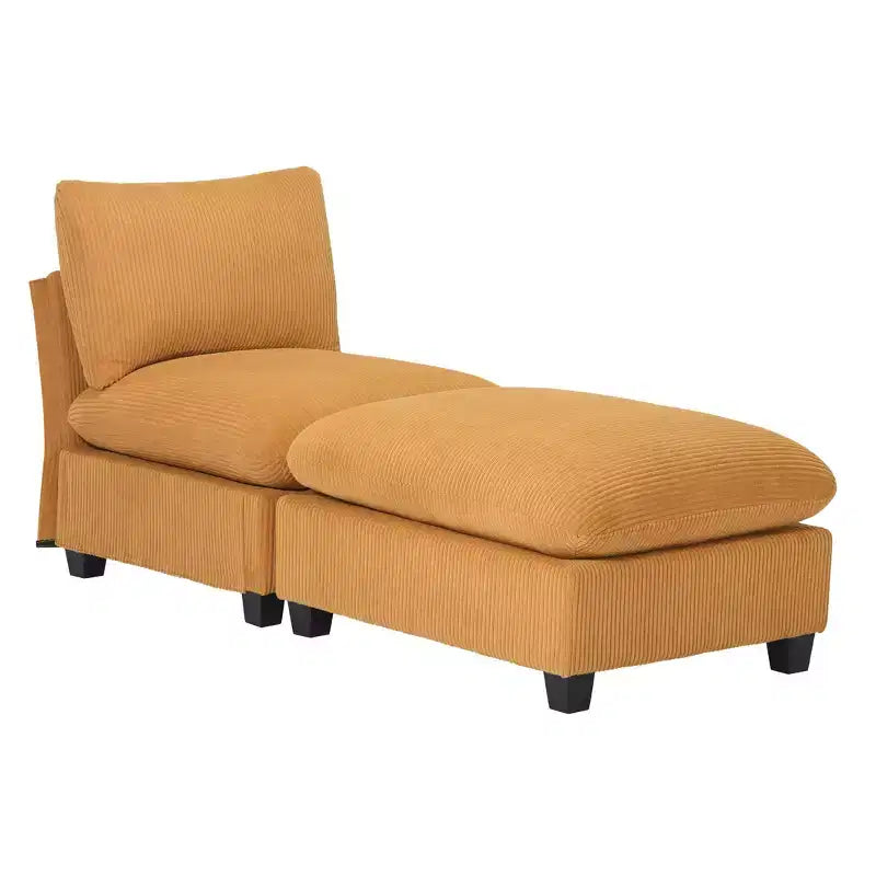WestinTrends Hearthside Chaise Longue d'Intérieur 68,5 po en Velours Côtelé