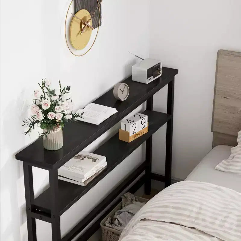 5.9'' Narrow Behind Couch Table, 2-Tier Console Table with Adjustable Shelf, Entryway Table, Long Skinny Sofa Table