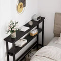 5.9'' Narrow Behind Couch Table, 2-Tier Console Table with Adjustable Shelf, Entryway Table, Long Skinny Sofa Table