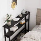 5.9'' Narrow Behind Couch Table, 2-Tier Console Table with Adjustable Shelf, Entryway Table, Long Skinny Sofa Table