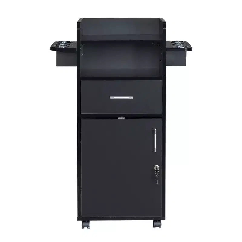 Chariot de rangement Karl Home Beauty pour salon noir