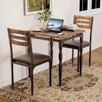 Ensemble de salle à manger 3 pièces, ensemble table à manger pour 2, pieds de table en spirale, ensemble table de cuisine de style industriel, pour petits espaces, cuisine, appartement