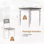 Ensemble de salle à manger 3 pièces, ensemble table à manger pour 2, pieds de table en spirale, ensemble table de cuisine de style industriel, pour petits espaces, cuisine, appartement