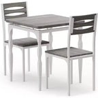 Ensemble de salle à manger 3 pièces, ensemble table à manger pour 2, pieds de table en spirale, ensemble table de cuisine de style industriel, pour petits espaces, cuisine, appartement