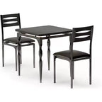 Ensemble de salle à manger 3 pièces, ensemble table à manger pour 2, pieds de table en spirale, ensemble table de cuisine de style industriel, pour petits espaces, cuisine, appartement