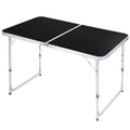 Karl Home 4Ft. Brwon Rectangular Patio Folding Table Aluminum