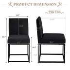 AMERLIFE Chaises de salle à manger en lin Mid-century lot de 6, chaises de dîner modernes rembourrées