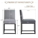 AMERLIFE Chaises de salle à manger en lin Mid-century lot de 6, chaises de dîner modernes rembourrées