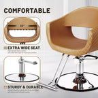 Fauteuil de salon de coiffure Karl Home avec motif de losanges saisissant et assise extra large