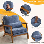 Fauteuil de salon individuel rembourré Karl Home Fauteuil d'appoint