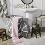 Panier à linge Reina - HAC6004 - Gris/Blanc - Safavieh