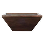 Table basse Royal Hampton carrée en bois d'acacia avec base trapézoïdale, 36 pouces