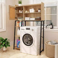Meuble de rangement WC au-dessus des toilettes, Organisateur de toilettes peu encombrant avec porte en rotin PE