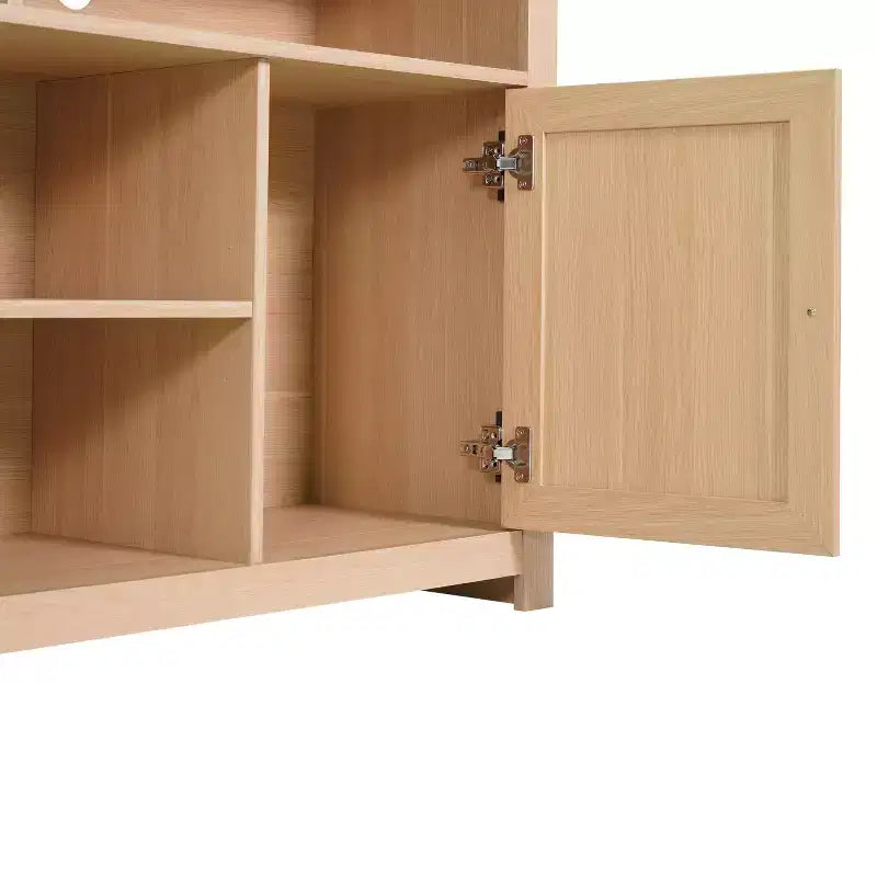 Merrick Lane 58 Buffet quatre portes de style moderne du milieu du siècle, meuble TV avec étagères, convient aux téléviseurs jusqu'à 65 pouces