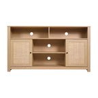 Merrick Lane 58 Buffet quatre portes de style moderne du milieu du siècle, meuble TV avec étagères, convient aux téléviseurs jusqu'à 65 pouces