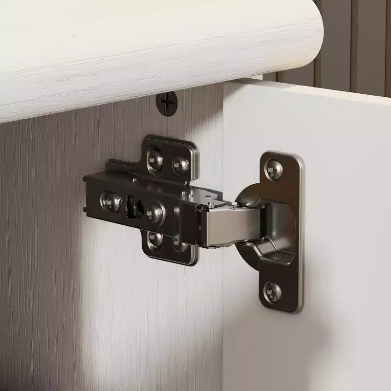 Meuble TV blanc au design minimaliste Famapy - Console multimédia : Lignes épurées, multiples compartiments et construction robuste