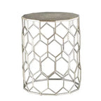 Clarissa Metal Accent Table - Silver - SEI