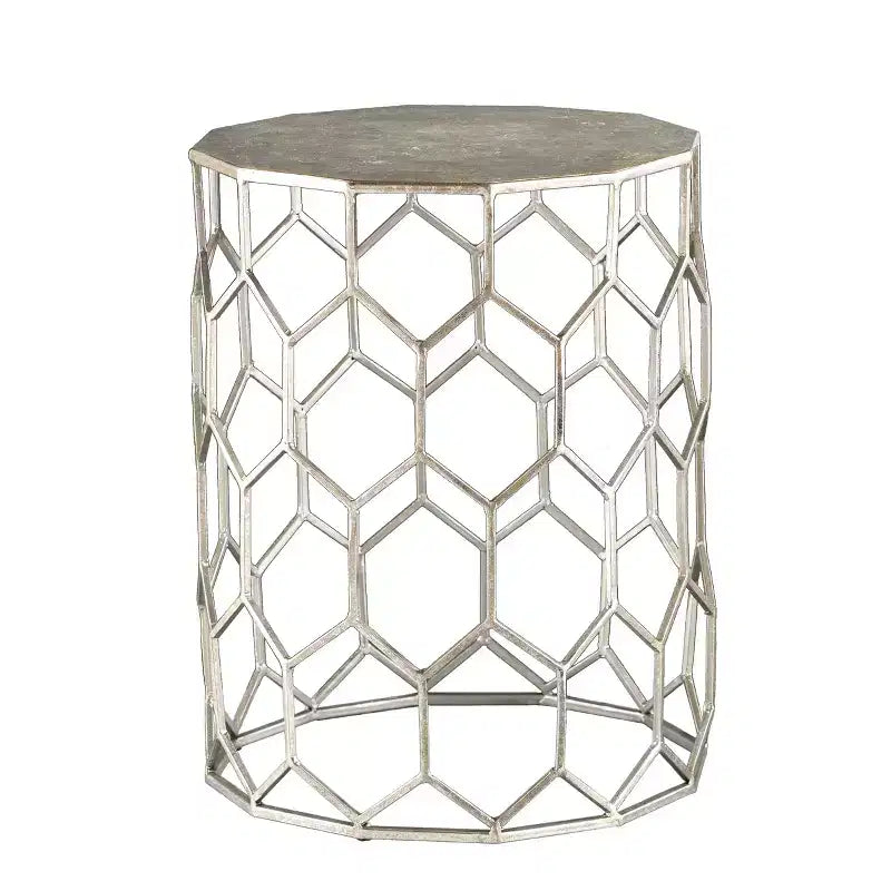 Clarissa Metal Accent Table - Silver - SEI