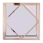 Table d'appoint contemporaine Nicholance avec plateau en verre - Champagne - SEI