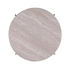 Table d'appoint Silas ronde en similicuir - anthracite - SEI