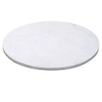 Table d'appoint Royal Hampton 52 cm de diamètre | Dessus rond en marbre blanc | Base piédestal martelé