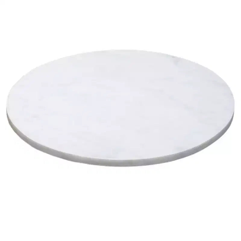 Table d'appoint Royal Hampton 52 cm de diamètre | Dessus rond en marbre blanc | Base piédestal martelé