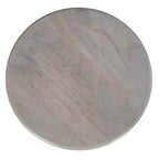 Table d'appoint ronde Royal Hampton de 30,5 cm, piédestal tourné, en bois de manguier beige au fini brun naturel