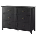 GustoWave 6 Drawer Dresser, Modern Chest of Drawers with Round Handle and Sturdy Leg