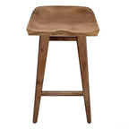 Tabouret de bar sans dossier Royal Hampton 29 pouces, siège en bois de selle fait main, bois d'acacia
