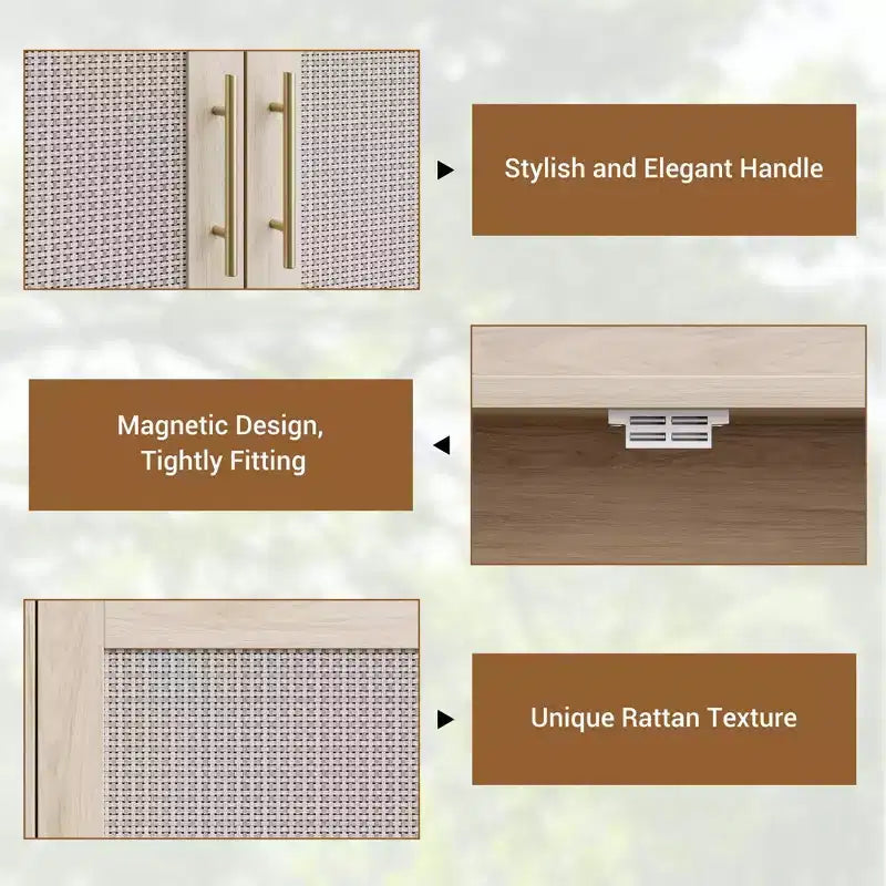 Meuble à chaussures en rotin, meuble de rangement pour chaussures à 5 niveaux avec étagère réglable pour entrée, étagère à chaussures autoportante